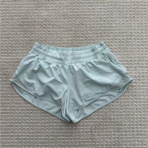 Lululemon Light Green Hotty Hot shorts
